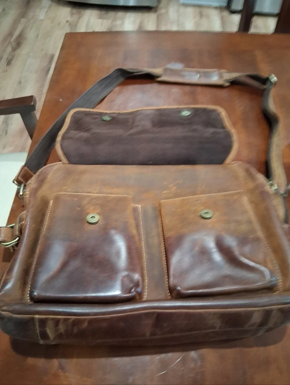 Gorgeous KATTEE Rustic Leather Briefcase